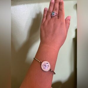 Stunning Taxco Mexican Sterling Silver Mother of Pearl bracelet